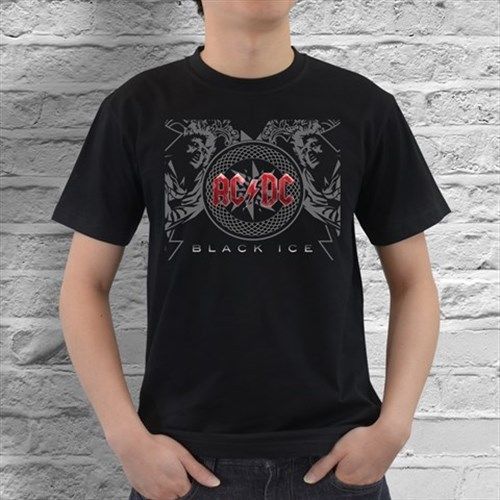 New AC/DC Black Ice Album Mens Black T-Shirt Size S, M, L, XL, XXL, XXXL