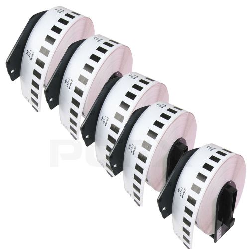 5 ROLLS OF DK22210 DK 22210 BROTHER COMPATIBLE LABELS - CONTINUOUS FOR QL