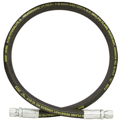 1/4&#034; x 108&#034; two wire braid hydraulic hose jic 6 female swivel 5800 psi 921-22108 for sale