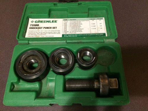 Partial greenlee 735bb knockout punch sets ball bearing for sale