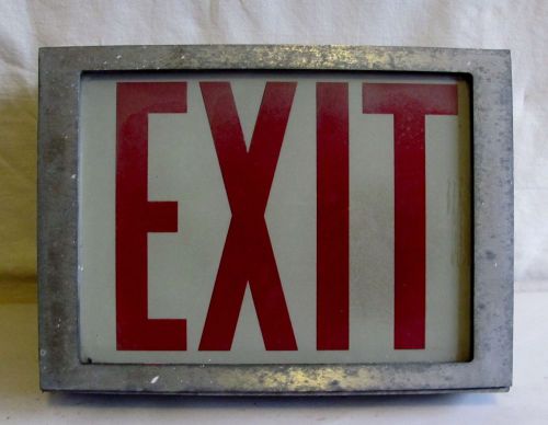 Industrial exit light: exit sign:vintage for sale