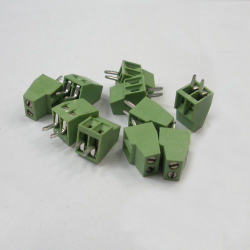 10x 2 Way 2 Pin 2.54mm 0.1&#039;&#039; Pitch PCB Mount Screw Terminal Block Connector