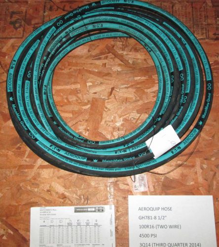 Aeroquip hydraulic hose gh781-8 1/2&#034; 100r16 two wire 50 feet for sale
