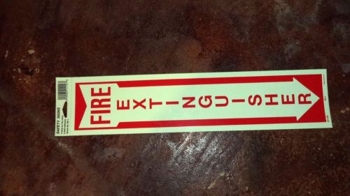 Fire extinguisher  18&#034; x 4&#034;  glow in the dark decal sticker free shipping for sale