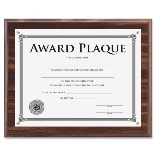 Lorell Walnut  Certificate Award-A-Plaque - 11&#034; x 8.50&#034; - Walnut - LLR31886