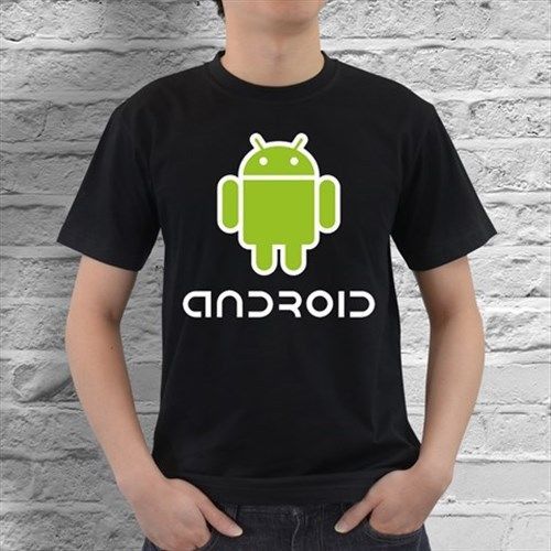 New android mobile operating system mens black t-shirt size s, m, l, xl - 3xl for sale