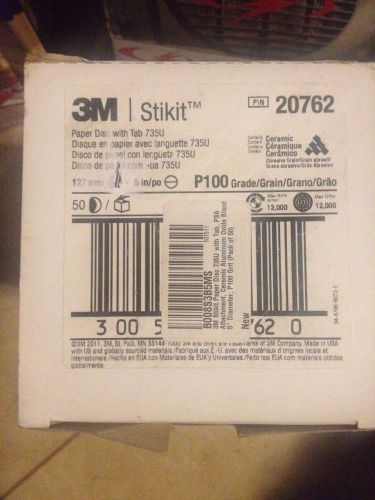 3M Stikit Paper Disc with Tab 735U Box of 50~ 5&#034; Inch P100 Grade