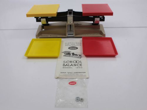 Ohaus Model 1200 Home School Science Balance Scale Original Box EUC No Counterwt
