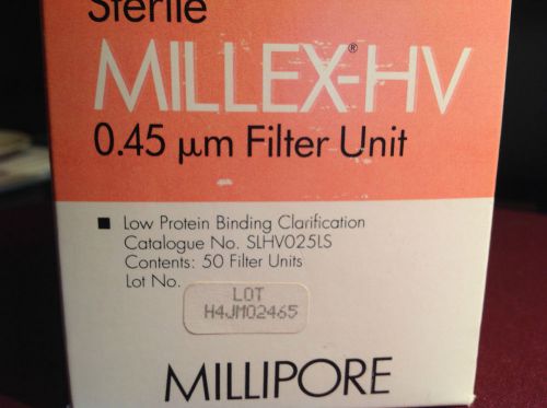 Millipore SLHV025LS, Millex-HV Syringe Driven Filter Unit, 0.45um, 13mm, 36/pack