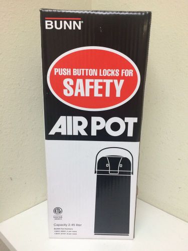 New BUNN Airpot 2.5 Liter Push Button #13041.0001