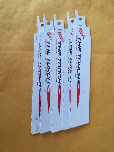 Milwaukee Sawzall The Torch 18 TPI Blades Lot Of 5