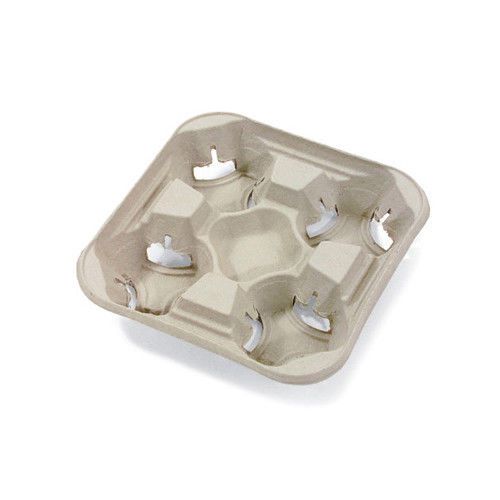 Chinet StrongHolder Four-Cup Molded Fiber Tray Holder