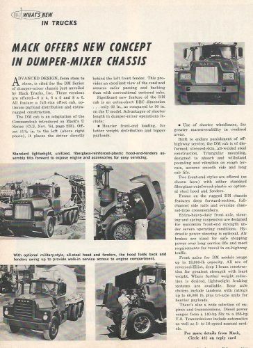 1966 1-page photo article, intro to New MACK DM mixer chassis, 2 styles