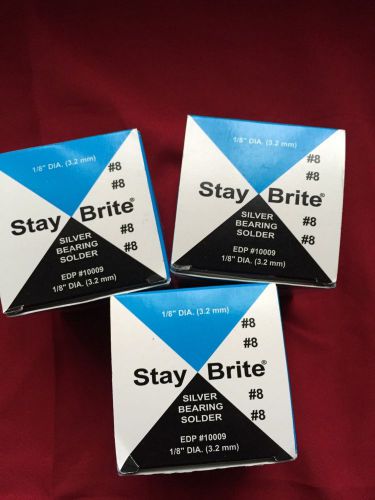 STAY-BRITE #8 SILVER BEARING SOLDER --- NEW !!!!