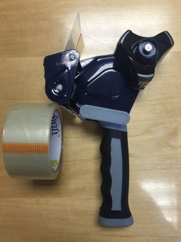New Tape Gun Dispenser For Shipping/Packing + 1 New Roll Tape 2&#034; Width, 3&#034; ID