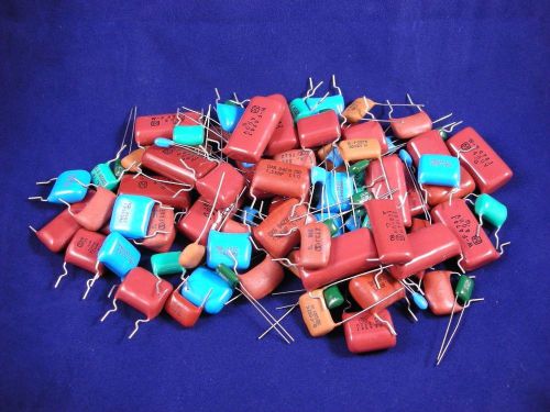 (250+ pcs.)  Radial Film Capacitor - Grab Bag, assorted values and voltage