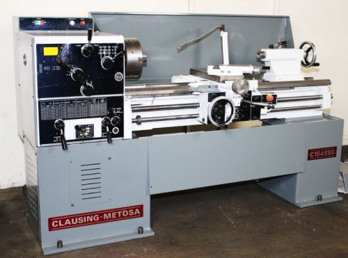 2000 CLAUSING-METOSA MODEL C1545SS 15&#034;/23.6&#034; X 45&#034; GAP BED ENGINE LATHE w/TOOLNG