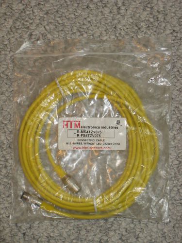 **NEW** HTM R-MS4TZV075, R-FS4TZV075 Connecting cable, M12, 4 Wire
