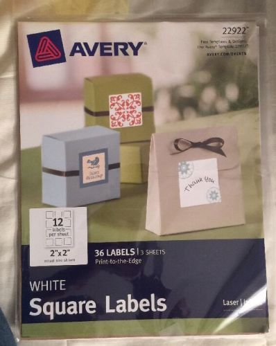 Avery White Square Labels 22922