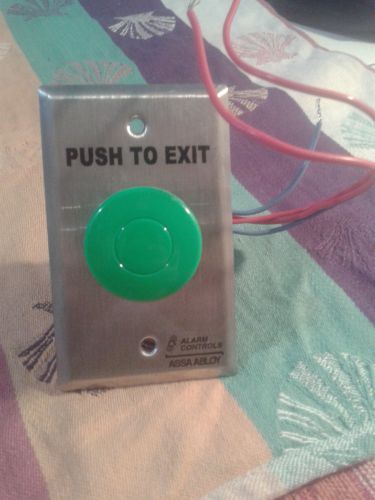 Assa Abloy TS-14 Alarm Controls &#034;Push to Exit&#034; Button Green