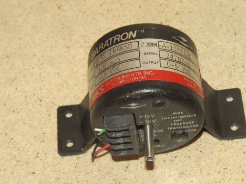 MKS BARATRON PRESSURE TRANSDUCER MODEL 223DH-A-1SPPCAL (BA2)