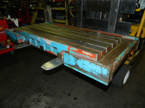 18&#034; x 46&#034; cast iron welding / layout table, off matsuura mc-800vdc vmc, used for sale