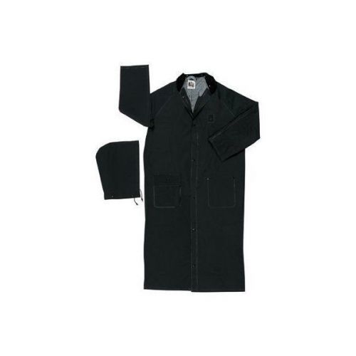 MCR Safety 200JXL Classic PVC/Polyester Jacket with Detachable Hood, BLACK, X-L
