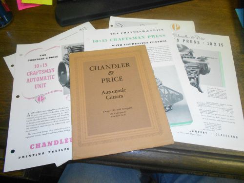 Chandler &amp; Price (C&amp;P) Letterpress and Lever Cutter Sales Literature Lot