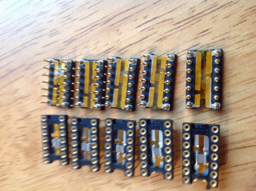 Ansley sm1-14-s6g-10uf 14 pin ic skt w/cap high quality gold plated 10(pcs) for sale