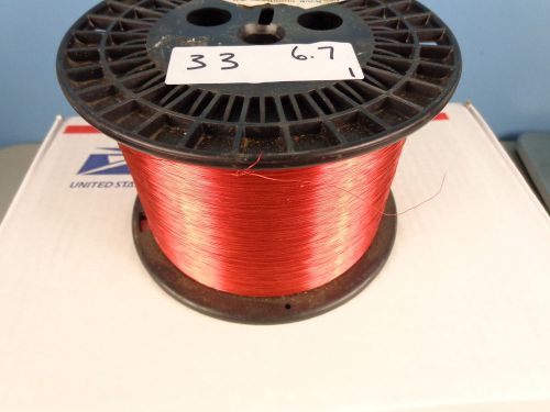33  AWG Magnet enamel wire   6.7 lbs  42,500&#039;  Phelps Dodge Red SP#1