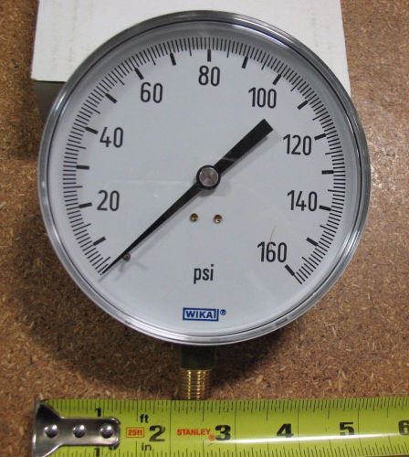 Wika 111.25ct contractor gauge 0-160 psi, 4 1/2&#034;, 1/4&#034; brass npt conn pn 4277792 for sale