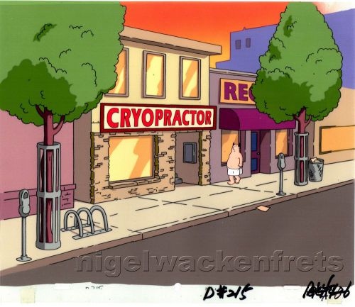 Pointy Headed Boss Visits the&#034; CRYOPACTOR &#034; (Chiropractor) Dilbert Animation Cel