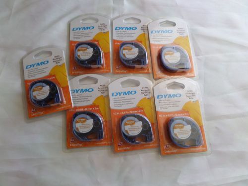 7 Pack Dymo LetraTag Iron On Fabric Labels Tape Maker Refills 18771 Brand New