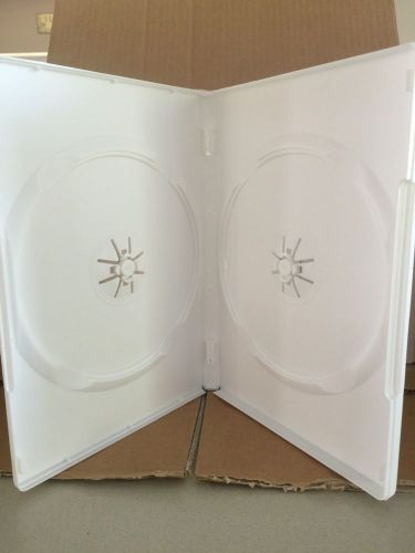 25 -- NEW 14mm White Standard Double DVD Case -- other colors available
