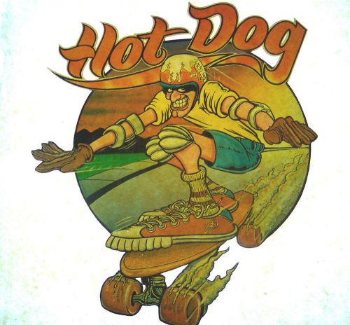 HOT DOG Skate board Vintage 70&#039;s Roach T-Shirt transfer