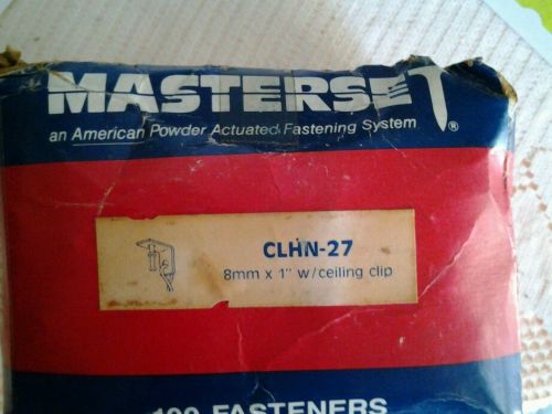 Masterset Power Actuated Fastening Sysrem 8mm x 1 &#034; W / Ceiling clip