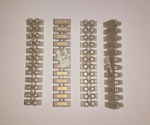 450v 20a 12 positions plastic screw terminal block 4 block strip pieces #1616 for sale