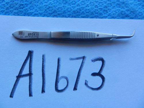 Aesculap Surgical Iris Forceps Extra Fine 1X2 Full Curved 100mm OC026R   NEW!!