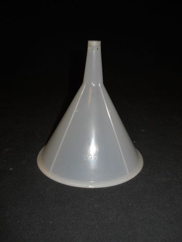 Hutzler 8oz White Ribbed 70mm ID Polyethylene Narrow Neck Filling Funnel, 808