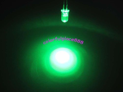 1000pcs, 5mm Green Round High Power 25000 MCD Super Bright Water Clear LED Leds