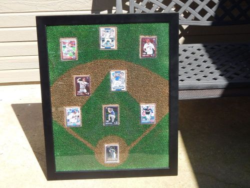 Baseball Card Diamond custom Lineup Picture Frame Display Art.Turf 1of1 TROUT