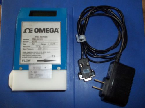 Used omega fma-a2308 polyacetal mass flow meter with electronic display 1/4 fnpt for sale