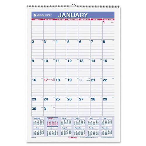 At-A-Glance Monthly Laminated Wall Calendar