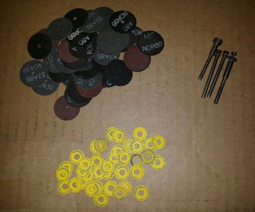 Set of 49 Mini 1&#034; Cut Off Grinding Wheel w/ 4 Holders