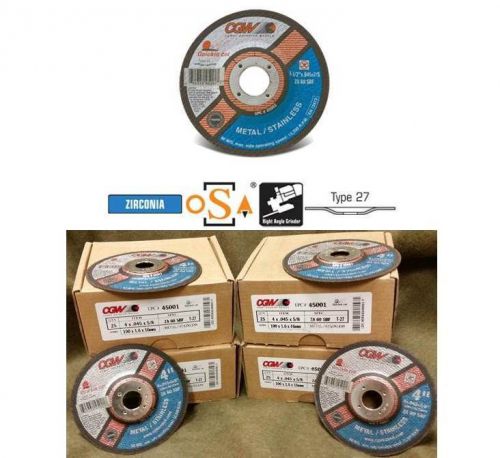 CGW Camel Cut-Off Wheels 4&#034; x .040&#034; x 5/8&#034;  ZA60-S - Type 27 - Qty 100- 4 boxes!