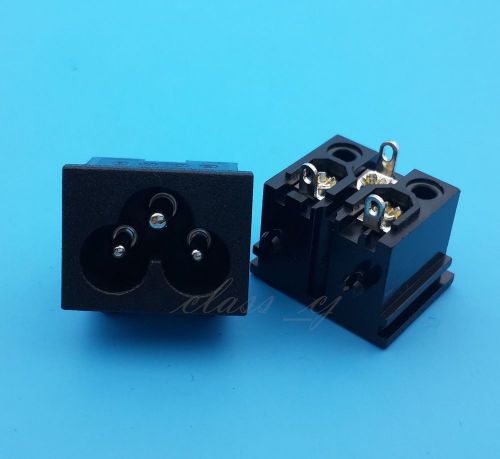 5Pcs Black Plastic 3Pin Male IEC320 C6 Power Inlet Socket AC250V 2.5A