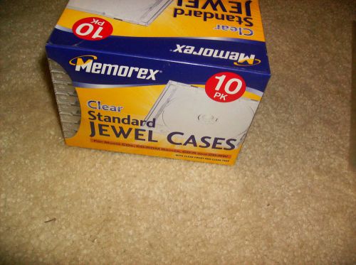 10 Pc Clear Jewel Cases-New