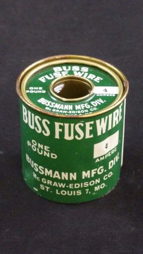 BUSS BFW-4 Fuse Wire .035&#034; One Pound Spool in Tin 4 AMP Rating