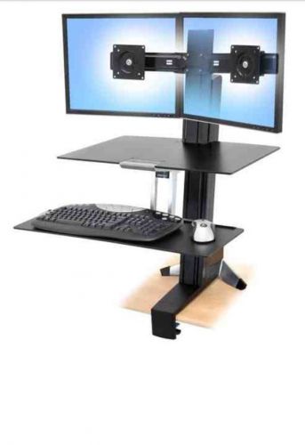 WorkFit-S Sit- Stand Workstation w/ Work surfaceFor Dual Monitors.Still in Box