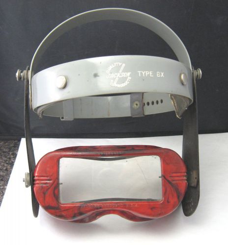 VTG Jackson Products Type BX Welding Unigoggles Goggles wAdj Head Gear Steampunk